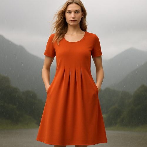 UBUD™ Luxury A-Line Midi Dress – Premium Comfort, Pockets & Fit