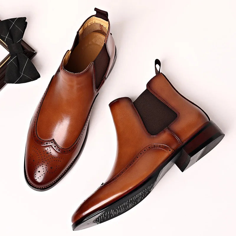 Luke|Leather Chelsea Boots