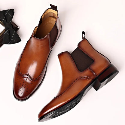 Luke|Leather Chelsea Boots