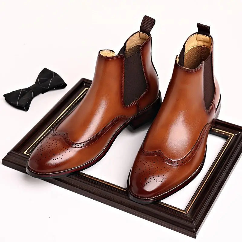 Luke|Leather Chelsea Boots